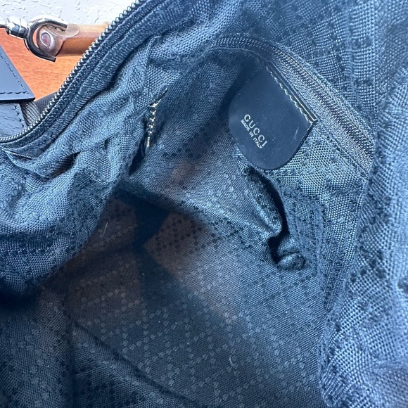 Auth GUCCI Bamboo Nylon Black
 Handbag - Picture 8 of 14